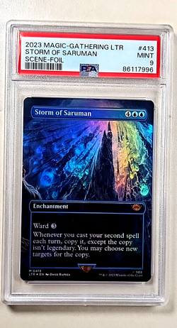 2023 MTG Magic the Gathering LOTR Lord of the Rings Foil Storm of Saruman PSA 9 - Image 1