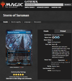 2023 MTG Magic the Gathering LOTR Lord of the Rings Foil Storm of Saruman PSA 9 - Image 4