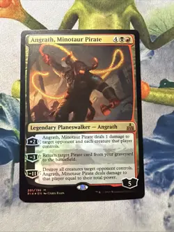 1x Angrath, Minotaur Pirate- FOIL- Rivals Of Ixalan- NM- Mtg Magic The Gathering - Image 1