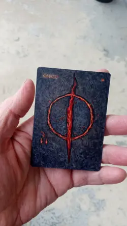 MtG Sol Ring Full Magic Altered Hand Painted Art Original Alter - Image 1