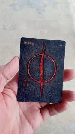 MtG Sol Ring Full Magic Altered Hand Painted Art Original Alter - Image 2