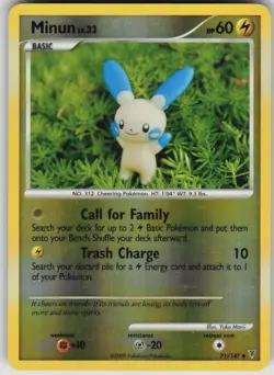 Pokemon TCG Minun Uncommon Reverse Holo Supreme Victors 71 - Image 1
