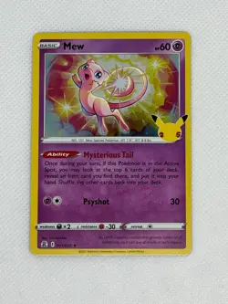 Mew 11/25 SWSH Celebrations Holo Rare Pokemon TCG NM 011/025 - Image 1