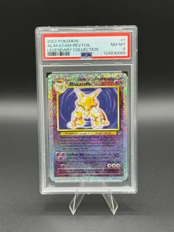 💥ALAKAZAM Reverse Foil Holo #1/110 Pokemon Legendary Collection PSA 8 NM-MT - Image 1