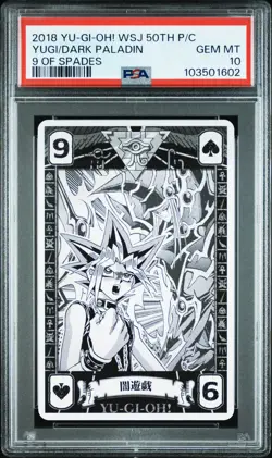 2018 9 OF SPADES DARK PALADIN/YAMI YUGI PSA 10 - Image 1