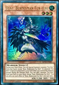 MP19-EN247 Beat, Bladesman Fur Hire Mint 1st Edition Ultra Rare Yu-Gi-Oh - Image 1