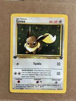 1st Edition Eevee 55/82 Team Rocket Set Rare Vintage Pokemon Card - NM - Image 1