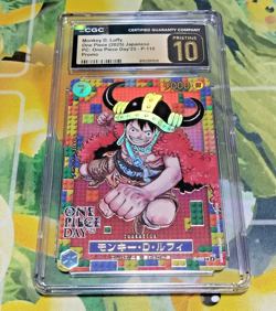 CGC Pristine 10 One Piece Day '25 Promo Monkey D. Luffy Japanese Card Game OPG - Image 1