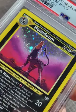 PSA 8 1st Edition Houndoom Neo Revelation 8/64 Pokemon Card SWIRL - Image 4