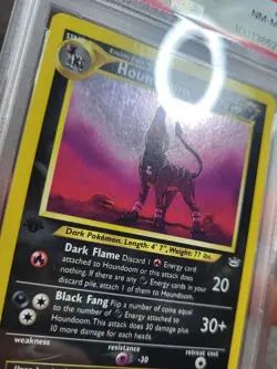 PSA 8 1st Edition Houndoom Neo Revelation 8/64 Pokemon Card SWIRL - Image 5