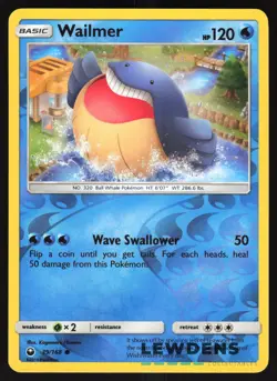 Wailmer - 39/168 - Reverse Holo Common - Celestial Storm - Pokemon Card - Image 1