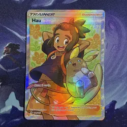 Pokemon TCG Guardians Rising Hau Full Art Card 144/145 - Image 1