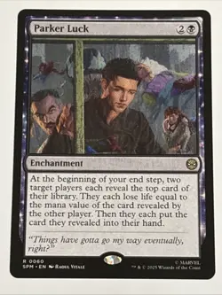 MTG Universes Beyond: Spider-man Parker Luck 0060 NM Rare - Image 1