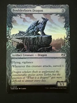 MTG Boulderborn Dragon 0323 | SHOWCASE FOIL | NM Near Mint | TDM | 2025 - Image 1