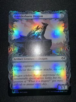 MTG Boulderborn Dragon 0323 | SHOWCASE FOIL | NM Near Mint | TDM | 2025 - Image 2
