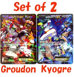 Team Magma's Groudon 015/034 Aqua's Kyogre 006/034 EX Pokemon Japanese Rare Card - Image 1