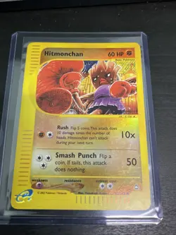 Pokemon HITMONCHAN 81/147 | REVERSE HOLO | LP Light Play | Aquapolis | 2003 - Image 1