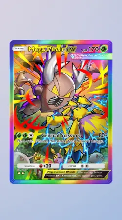 Mega Pinsir EX Rainbow 🌈Full Art Pokemon TCG Pocket Digital Instant Delivery - Image 2