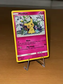 Pokemon Mimikyu SM163 Holo Black Star Promo 2019 Sun & Moon TCG With Swirl NM - Image 4
