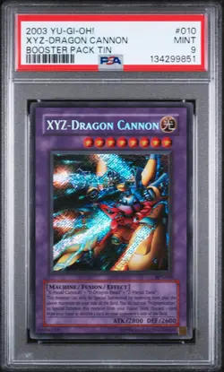 Yugioh XYZ Dragon Cannon BPT-010 2003 Collector’s Tin Secret Rare PSA 9 Mint - Image 1