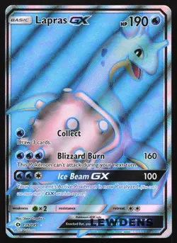 Lapras GX - 139/149 - Full Art Ultra Rare - Sun & Moon Base Set - Pokemon Card 2 - Image 1