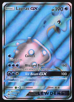 Lapras GX - 139/149 - Full Art Ultra Rare - Sun & Moon Base Set - Pokemon Card 1 - Image 1