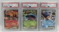 PSA 10 Venusaur, Charizard & Blastoise EX 074-076/XY-P Rare Japanese Promo Cards - Image 1