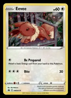 Eevee SWSH175 Holo Rare Black Star Promo Pokemon Card - Image 1