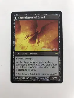 Ravenous Demon / Archdemon of Greed Foil Promo Prerelease MTG Magic Card LP DKA - Image 2