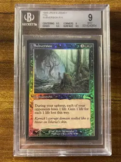 MTG✨SUBVERSION FOIL✨Urza's Legacy BGS 9 MINT RARE 1999 Alexander Art Low POP ! - Image 1