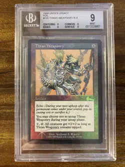 MTG✨THRAN WEAPONRY FOIL✨Urza’s Legacy BGS QUAD 9’s MINT RARE Artifact LOW POP ! - Image 1