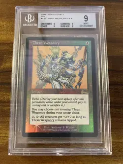 MTG✨THRAN WEAPONRY FOIL✨Urza’s Legacy BGS QUAD 9’s MINT RARE Artifact LOW POP ! - Image 5