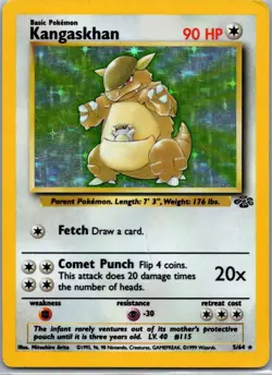 Pokemon TCG Kangaskhan 5/64 Jungle Holo MP - Image 1
