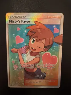 Pokemon TCG Sm-Unified Minds Holo Card Misty's Favor (Full Art) 235/236 NM - Image 1