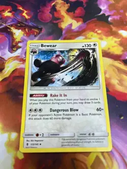 Bewear 113/145 Sm-Guardians Rising Regular MP-Moderately Played Pokemon TCG - Image 1