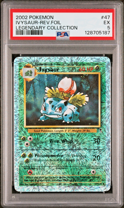 PSA 5 2002 Pokemon Legendary Collection Ivysaur 47/110 Reverse Holo Foil Rare - Image 1
