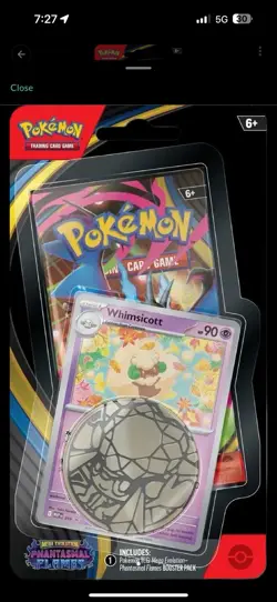 Pokemon TCG Phantasmal Flames Single Blister Pack of 2 Factory Sealed New - Image 1