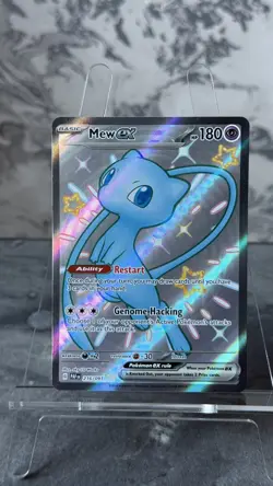 Pokemon Card Mew Ex 216/091 Paldean Fates Shiny Ultra Rare Full Art Near Mint UK - Image 1