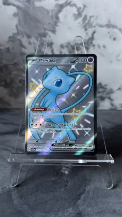 Pokemon Card Mew Ex 216/091 Paldean Fates Shiny Ultra Rare Full Art Near Mint UK - Image 2