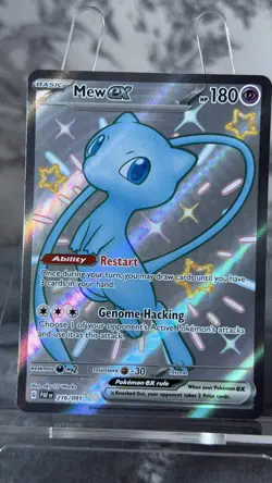 Pokemon Card Mew Ex 216/091 Paldean Fates Shiny Ultra Rare Full Art Near Mint UK - Image 3