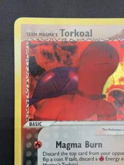 Pokemon EX Team Aqua VS Magma Team Magma's Torkoal HOLO RARE #12/95 2004 HP - Image 2
