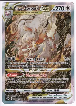 Pokemon TCG - Hisuian Zoroark VSTAR GG56/GG70 Crown Zenith Galarian Gallery NM/M - Image 2