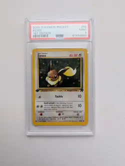 PSA 9 MINT Eevee Team Rocket 1st Edition 2000 Pokemon WOTC 55/82 - Image 1