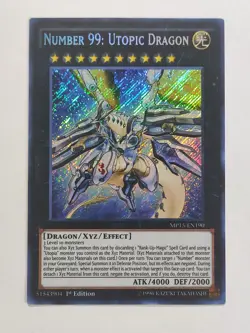 Yu-Gi-Oh! Karte Number 99: Utopic Dragon MP15-EN190 American Secret Rare 1st Ed - Image 1