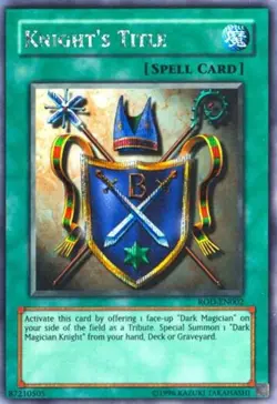 ROD-EN002 Knight's Title Prismatic Secret Rare Unlimited Edition LP! YuGiOh TCG - Image 1