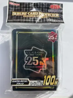 Yu-Gi-Oh 25th Anniversary Black Sleeves Quarter Century Official Konami OCG 100 - Image 1