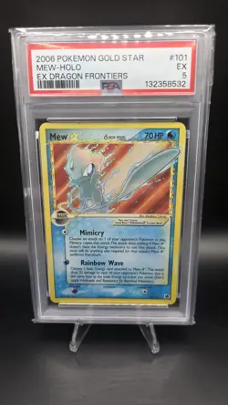 Gold Star Mew 101/101 - PSA 5 - EX Dragon Frontiers - Very Rare Pokemon Card - Image 1
