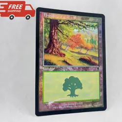MTG Foil Forest Odyssey #349 Magic The Gathering TCG Card - Image 1