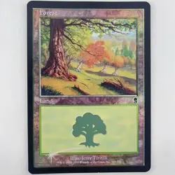 MTG Foil Forest Odyssey #349 Magic The Gathering TCG Card - Image 2