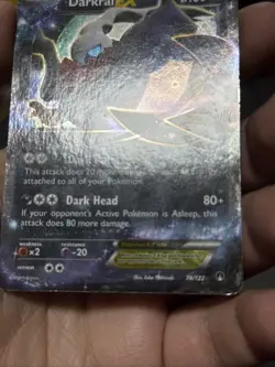 Pokemon Card Darkrai EX 74/122 Half Art XY Breakpoint Light Play - Image 5